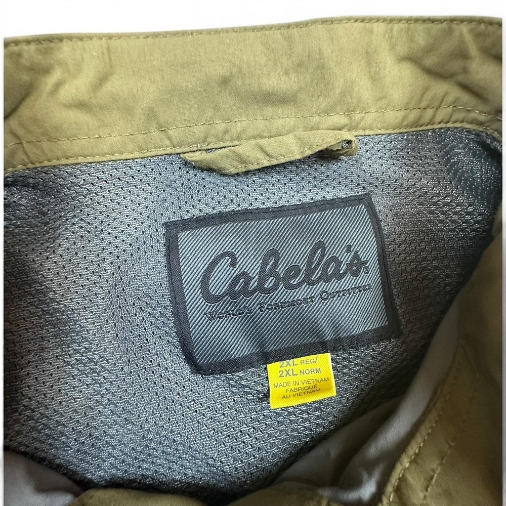 Cabela's Shirt‎ Mens 2XL Gray Long Sleeve Made In The Shade Fishing Hiking UV - Picture 3 of 7